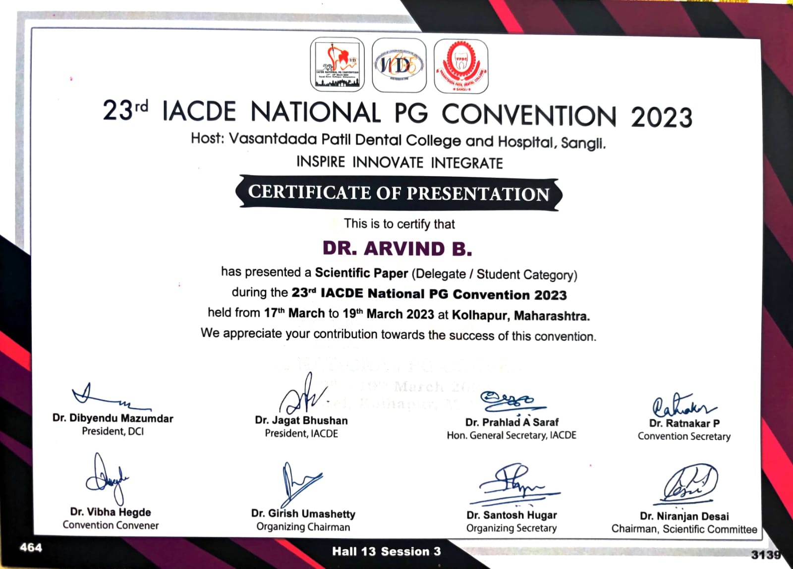 23rd IACDE National PG Convention 2023